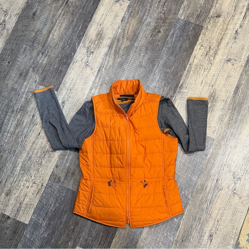 Lafayette 148 New York Orange Quilted Vest